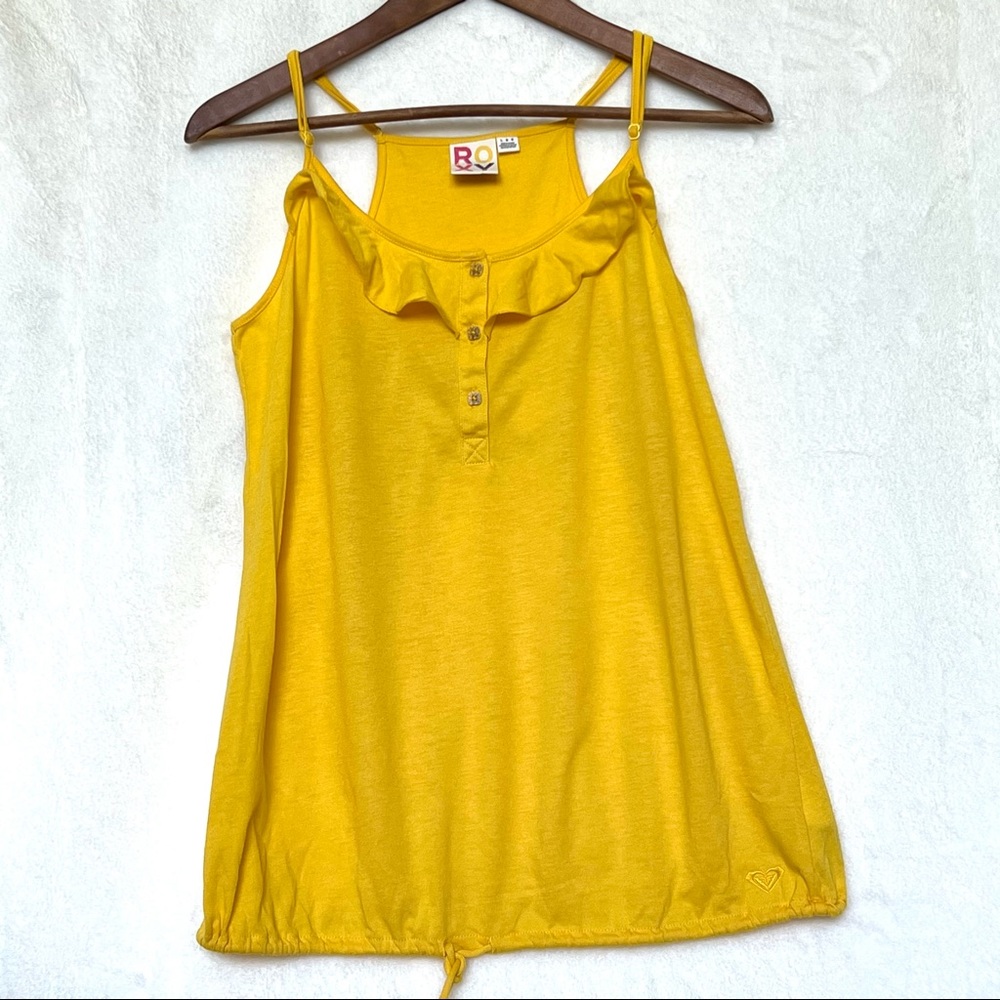 Vintage Roxy Spaghetti Strap Ruffle Tank - Picture 2 of 5